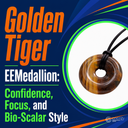 Golden Tiger EEMedallion: Confidence, Focus, and Bio-Scalar Style
