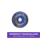 A collection of round gemstone medallions with a central hole in each 