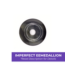 A collection of round gemstone medallions with a central hole in each