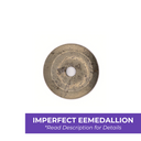 A collectionof round gemstones medallions with a central hole in each