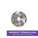 A collection of round gemstones medallions with a central hole in each