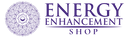 Logo of Energy Enhancement Shop with purple mandala and text.