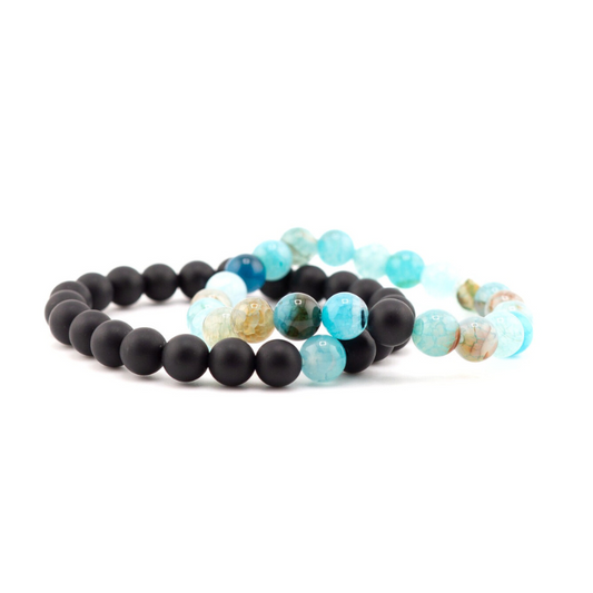 EEBracelet | Onyx Agate Duo